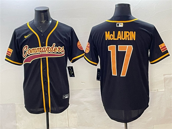 Washington Commanders #17 Terry McLaurin Black Limited Stitched Baseball Jersey