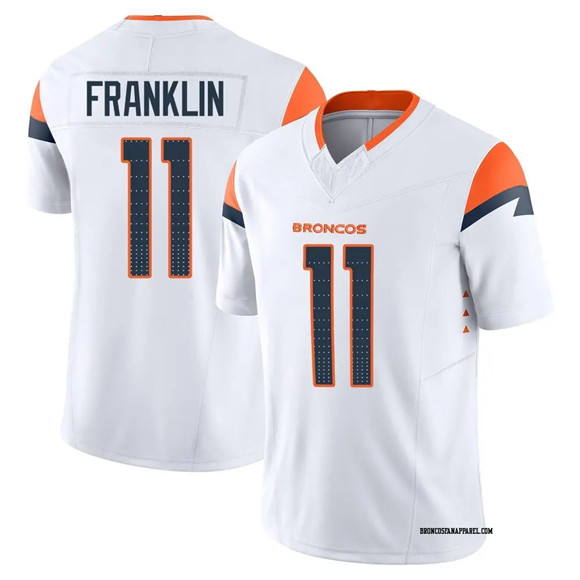 Denver Broncos #11 Troy Franklin White 2025 F.U.S.E. Vapor Limited Football Stitched Jersey