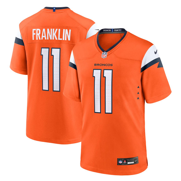 Denver Broncos #11 Troy Franklin Orange 2025 Alternate Football Stitched Game Jersey