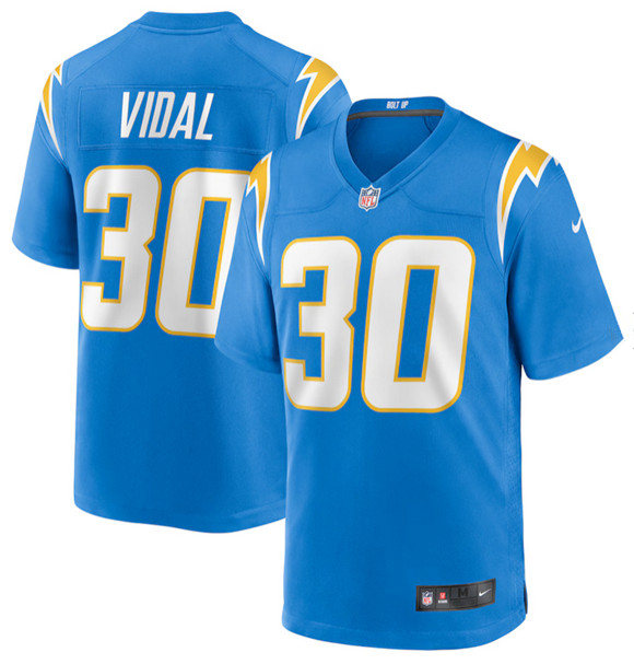 Los Angeles Chargers #30 Kimani Vidal Blue 2025 Football Stitched Game Jersey