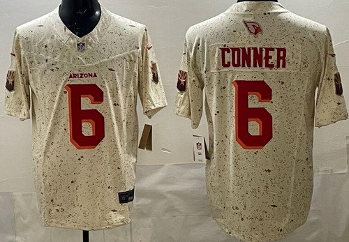 Arizona Cardinals #6 James Conner Limited Cream Rivalries FUSE Vapor Jersey