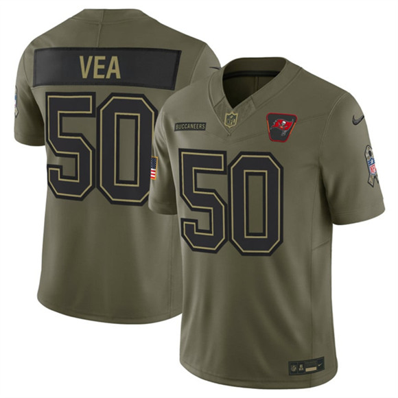 Tampa Bay Buccaneers #50 Vita Vea Olive 2025 Salute to Service Limited Football Stitched Jersey