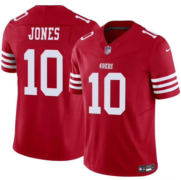 San Francisco 49ers #10 Mac Jones Red 2025 F.U.S.E. Vapor Untouchable Limited Football Stitched Jersey