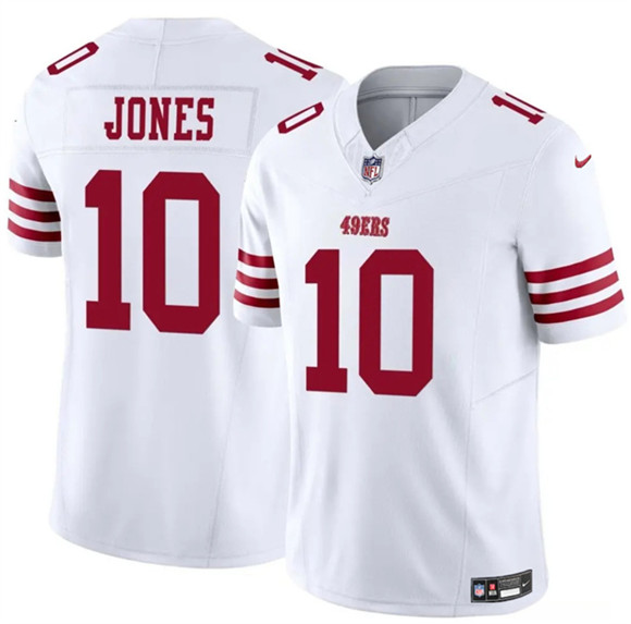 San Francisco 49ers #10 Mac Jones White 2025 F.U.S.E. Vapor Untouchable Limited Football Stitched Jersey
