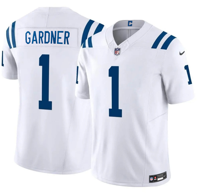 Indianapolis Colts #1 Sauce Gardner White 2025 F.U.S.E. Vapor Limited Stitched Football Jersey