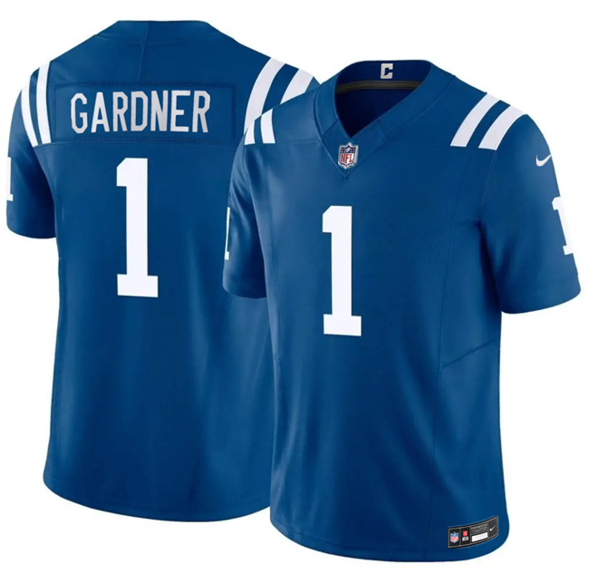 Indianapolis Colts #1 Sauce Gardner Blue 2025 F.U.S.E. Vapor Limited Stitched Football Jersey
