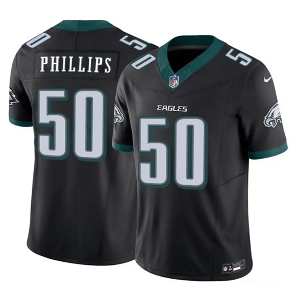 Philadelphia Eagles #50 Jaelan Phillips Black 2025 F.U.S.E. Vapor Untouchable Limited Football Stitched Jersey