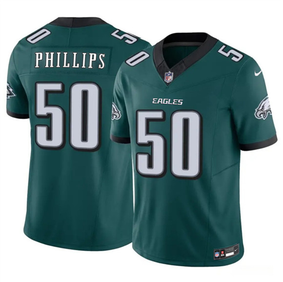 Philadelphia Eagles #50 Jaelan Phillips Green 2025 F.U.S.E. Vapor Untouchable Limited Football Stitched Jersey