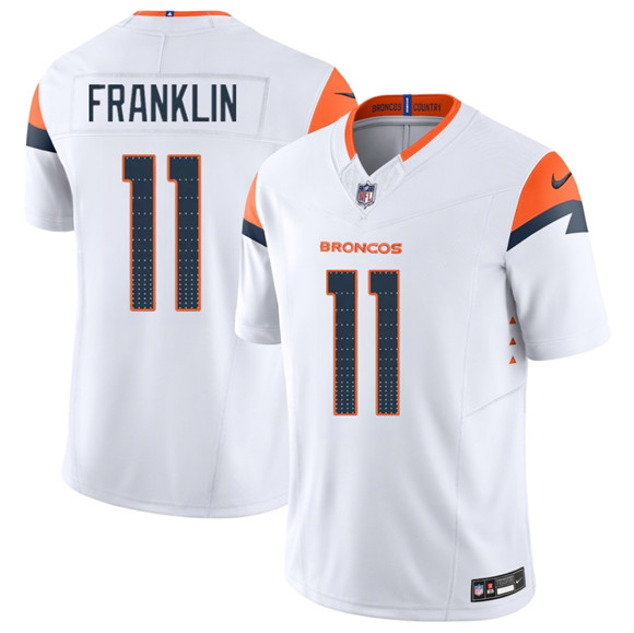 Denver Broncos #11 Troy Franklin White 2025 F.U.S.E. Vapor Limited Football Stitched Jersey Denver Broncos #11 Troy Franklin White 2025 F.U.S.E. Vapor Limited Football Stitched Jersey