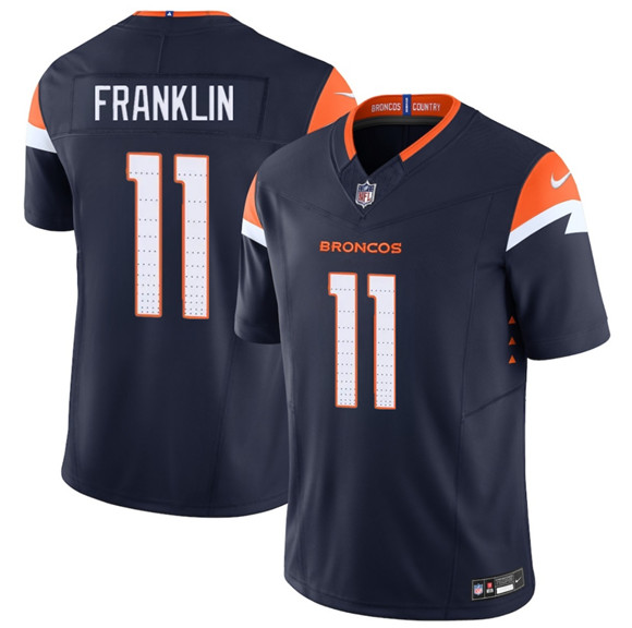 Denver Broncos #11 Troy Franklin Navy F.U.S.E. Vapor Limited Football Stitched Jersey
