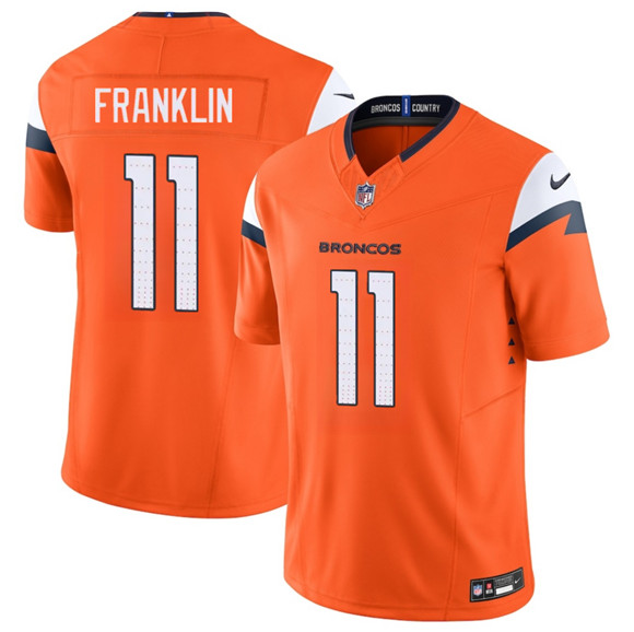 Denver Broncos #11 Troy Franklin Orange 2025 F.U.S.E. Vapor Limited Football Stitched Jersey