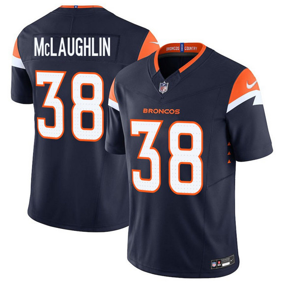 Denver Broncos #38 Jaleel McLaughlin Navy F.U.S.E. Vapor Limited Football Stitched Jersey