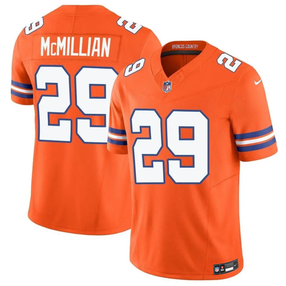 Denver Broncos #29 Ja'Quan McMillan Orange Mile High Collection 1977 Throwback Vapor Limited Football Stitched Jersey