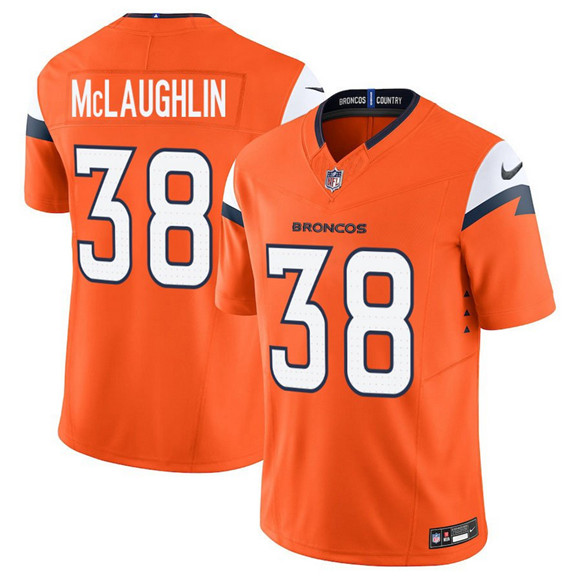 Denver Broncos #38 Jaleel McLaughlin Orange 2025 F.U.S.E. Vapor Limited Football Stitched Jersey