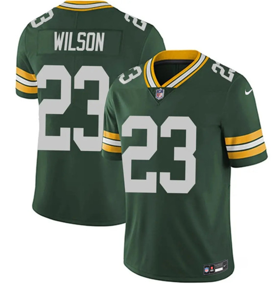 Green Bay Packers #23 Emanuel Wilson Green 2025 Vapor Untouchable Limited Football Stitched Jersey