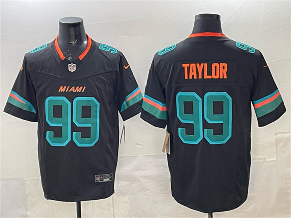 Miami Dolphins #99 Jason Taylor Black 2025 F.U.S.E. ??Rivalries?? Vapor Limited Football Stitched Jersey
