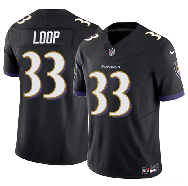 Baltimore Ravens #33 Tyler Loop Black 2025 F.U.S.E. Vapor Limited Football Jersey
