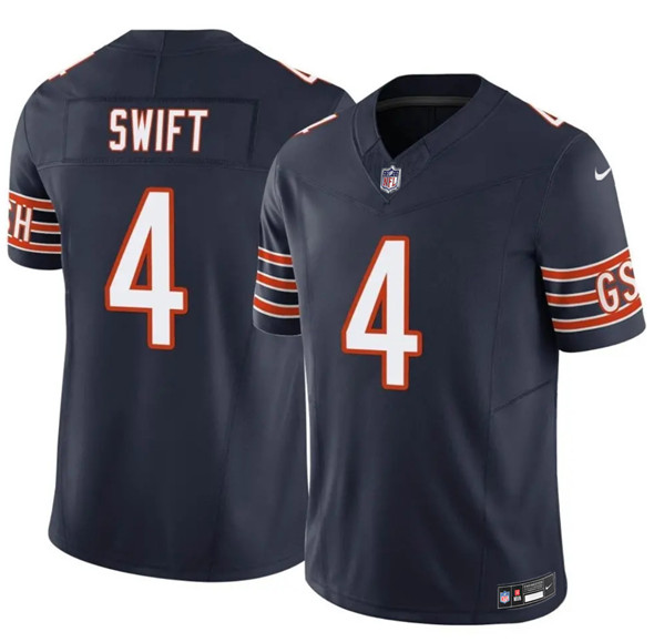 Chicago Bears #4 D'Andre Swift Navy 2025 F.U.S.E. Vapor Untouchable Limited Football Stitched Jersey Chicago Bears #4 D'Andre Swift Navy 2025 F.U.S.E. Vapor Untouchable Limited Football Stitched Jersey