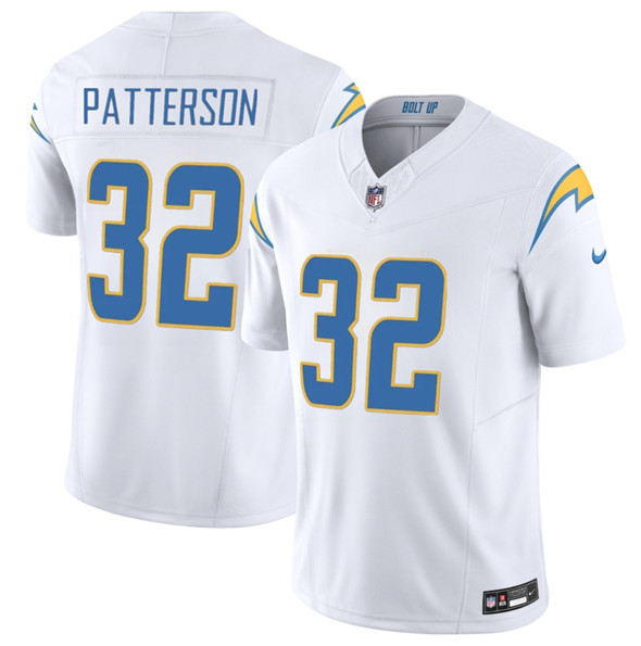 Los Angeles Chargers #32 Jaret Patterson White 2025 F.U.S.E. Vapor Limited Football Stitched Jersey