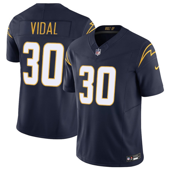 Los Angeles Chargers #30 Kimani Vidal Navy 2025 F.U.S.E. Alternate Vapor Limited Football Stitched Jersey