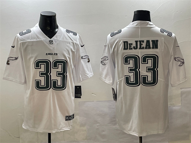 Philadelphia Eagles #33 Cooper DeJean White Fashion New Vapor Untouchable Limited Stitched Football Jersey
