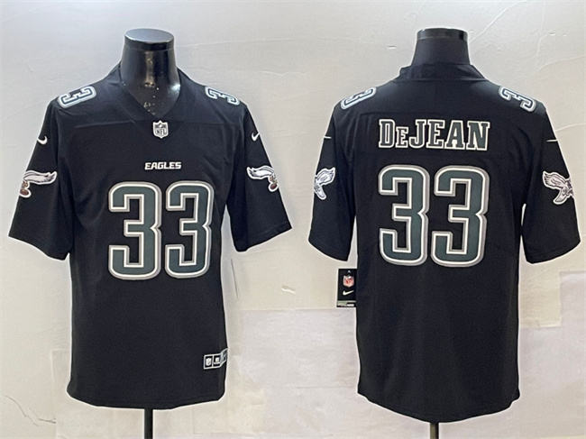 Philadelphia Eagles #33 Cooper DeJean Black Fashion New Vapor Untouchable Limited Stitched Football Jersey