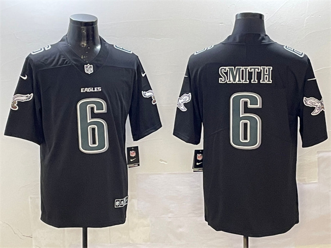 Philadelphia Eagles #6 DeVonta Smith Black Fashion New Vapor Untouchable Limited Stitched Football Jersey