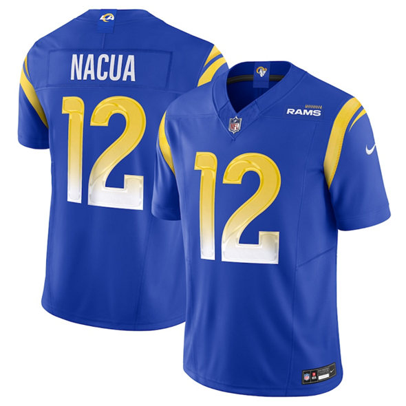 Los Angeles Rams #12 Puka Nacua Blue 2024 F.U.S.E. Vapor Untouchable Limited Football Stitched Jersey Los Angeles Rams #12 Puka Nacua Blue 2024 F.U.S.E. Vapor Untouchable Limited Football Stitched Jersey