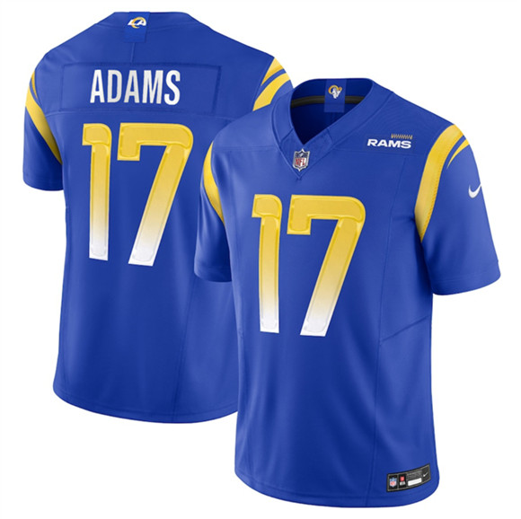 Los Angeles Rams #17 Davante Adams Blue 2024 F.U.S.E. Vapor Untouchable Limited Football Stitched Jersey Los Angeles Rams #17 Davante Adams Blue 2024 F.U.S.E. Vapor Untouchable Limited Football Stitched Jersey