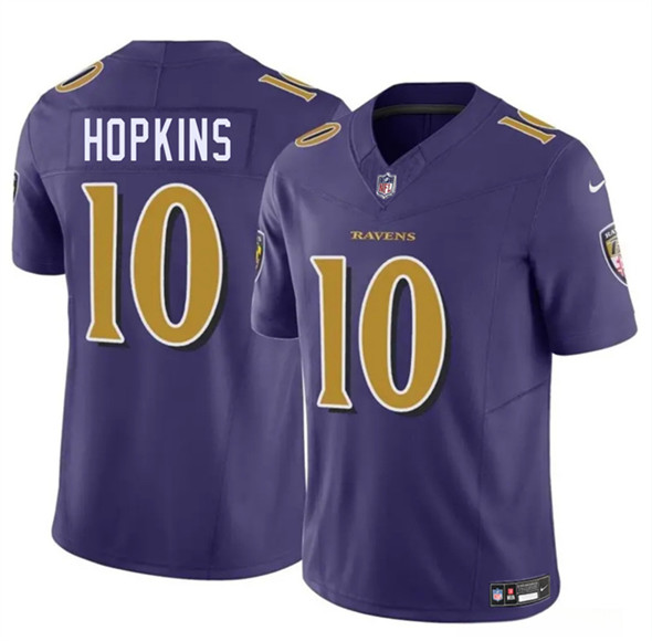 Baltimore Ravens #10 DeAndre Hopkins Purple 2025 F.U.S.E. Vapor Limited Football Jersey