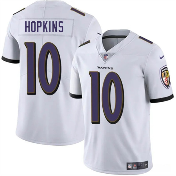 Baltimore Ravens #10 DeAndre Hopkins White Vapor Limited Football Jersey