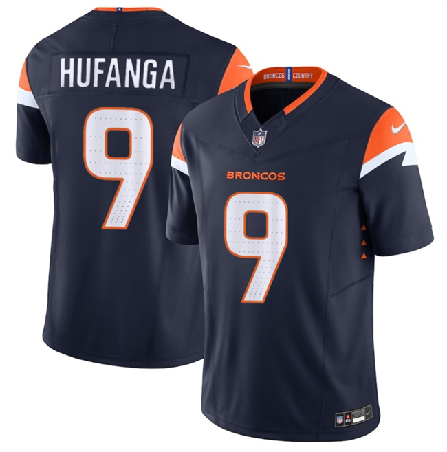 Denver Broncos #9 Talanoa Hufanga Navy 2025 F.U.S.E. Alternate Vapor Limited Football Stitched Jersey