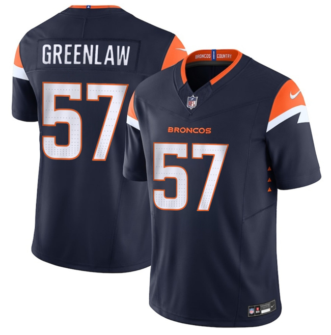 Denver Broncos #57 Dre Greenlaw Navy 2025 F.U.S.E. Alternate Vapor Limited Football Stitched Jersey