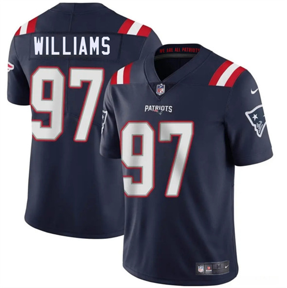 New England Patriots #97 Milton Williams Navy 2025 Vapor Limited Football Stitched Jersey