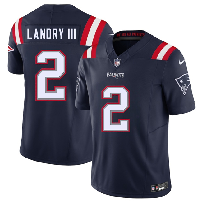 New England Patriots #2 Harold Landry III Navy 2025 F.U.S.E. Vapor Limited Football Stitched Jersey