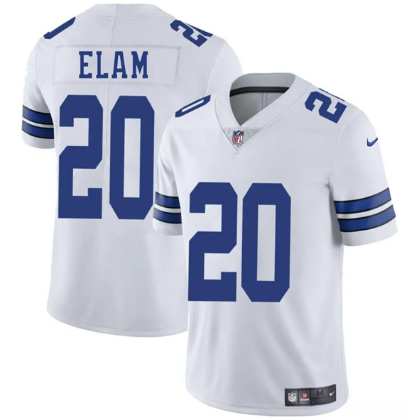 Dallas Cowboys #20 Kaiir Elam White 2025 Vapor Untouchable Limited Football Stitched Jersey Dallas Cowboys #20 Kaiir Elam White 2025 Vapor Untouchable Limited Football Stitched Jersey