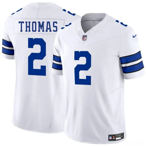 Dallas Cowboys #2 Juanyeh Thomas White 2025 F.U.S.E. Vapor Untouchable Limited Football Stitched Jersey Dallas Cowboys #2 Juanyeh Thomas White 2025 F.U.S.E. Vapor Untouchable Limited Football Stitched Jersey
