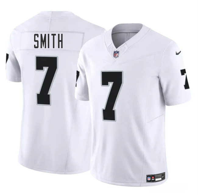 Las Vegas Raiders #7 Geno Smith White 2025 F.U.S.E. Vapor Football Stitched Jersey