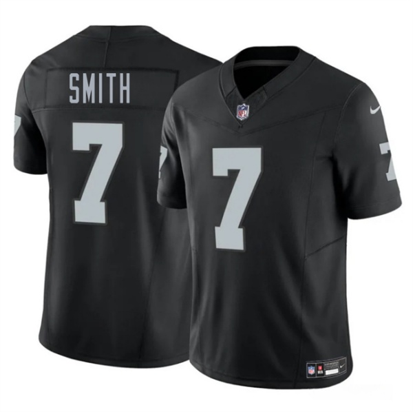 Las Vegas Raiders #7 Geno Smith Black 2025 F.U.S.E. Vapor Football Stitched Jersey