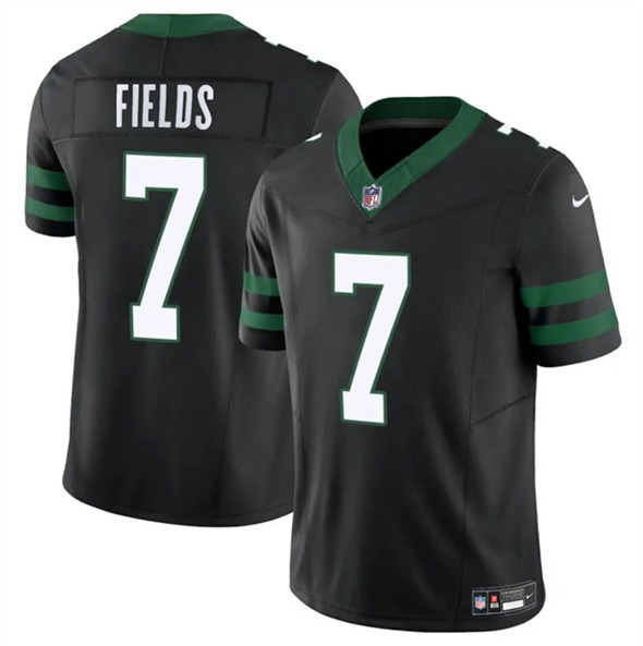 New York Jets #7 Justin Fields Black 2025 F.U.S.E. Vapor Untouchable Limited Football Stitched Jersey New York Jets #7 Justin Fields Black 2025 F.U.S.E. Vapor Untouchable Limited Football Stitched Jersey