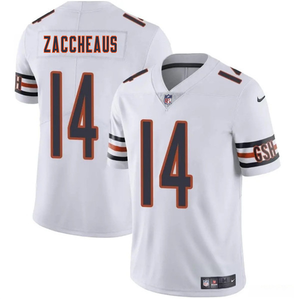 Chicago Bears #14 Olamide Zaccheaus White 2025 Vapor Football Stitched Jersey