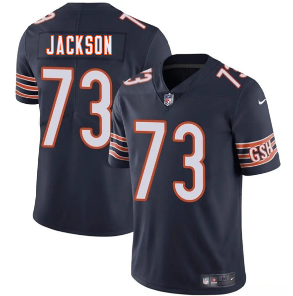 Chicago Bears #73 Jonah Jackson Navy 2025 Vapor Football Stitched Jersey