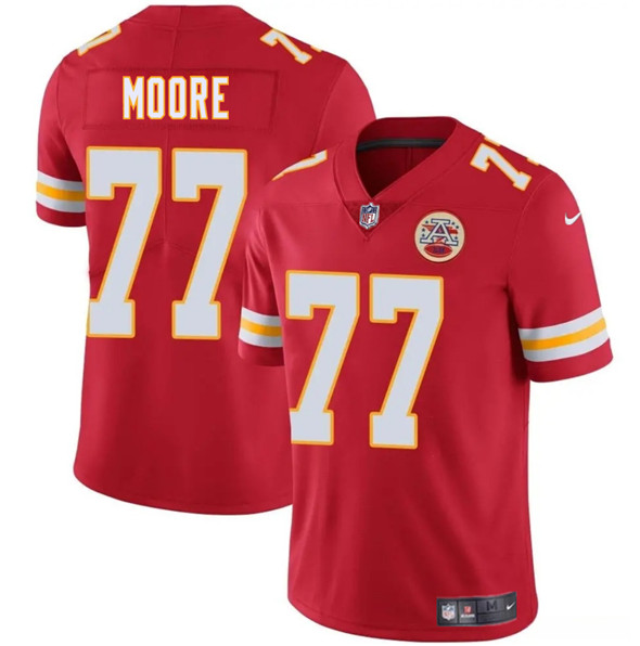 Kansas City Chiefs #77 Jaylon Moore Red 2025 Vapor Untouchable Limited Football Stitched Jersey