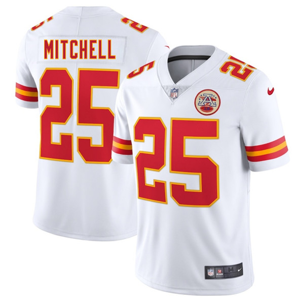Kansas City Chiefs #25 Elijah Mitchell White 2025 Vapor Untouchable Limited Football Football Stitched Jersey