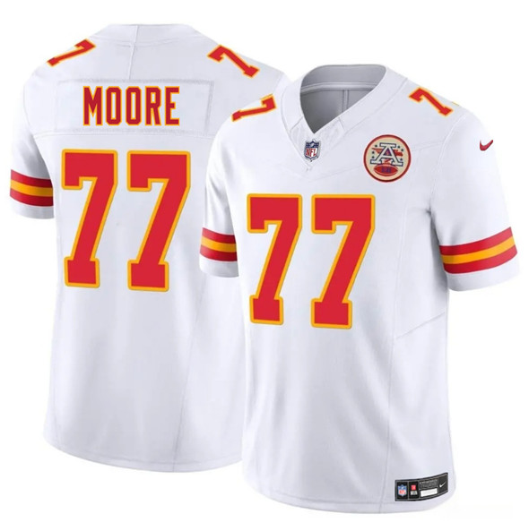 Kansas City Chiefs #77 Jaylon Moore White 2025 F.U.S.E. Vapor Untouchable Limited Football Stitched Jersey
