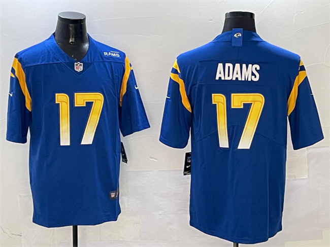 Los Angeles Rams #17 Davante Adams Blue 2024 Vapor Untouchable Football Stitched Jersey Los Angeles Rams #17 Davante Adams Blue 2024 Vapor Untouchable Football Stitched Jersey