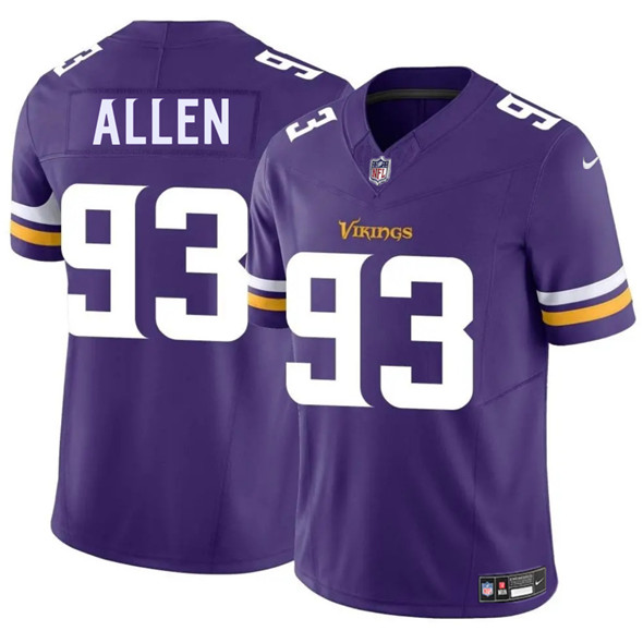 Minnesota Vikings #93 Jonathan Allen Purple 2025 F.U.S.E. Vapor Limited Football Stitched Jersey