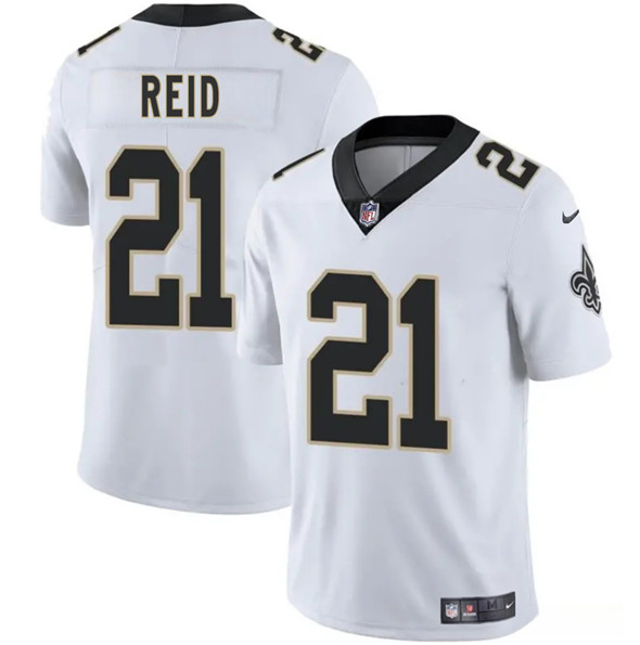 New Orleans Saints #21 Justin Reid White 2025 Vapor Limited Football Stitched Jersey