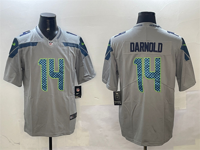 Seattle Seahawks #14 Sam Darnold Gray 2025 Vapor Limited Football Stitched Jersey