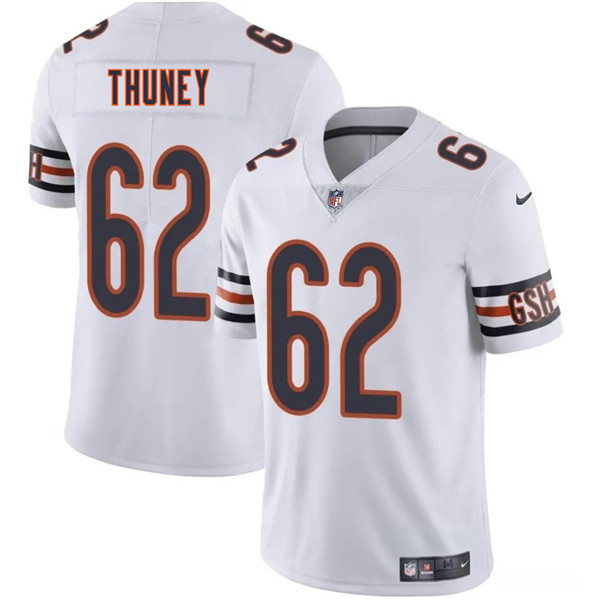 Chicago Bears #62 Joe Thuney White 2025 Vapor Football Stitched Jersey